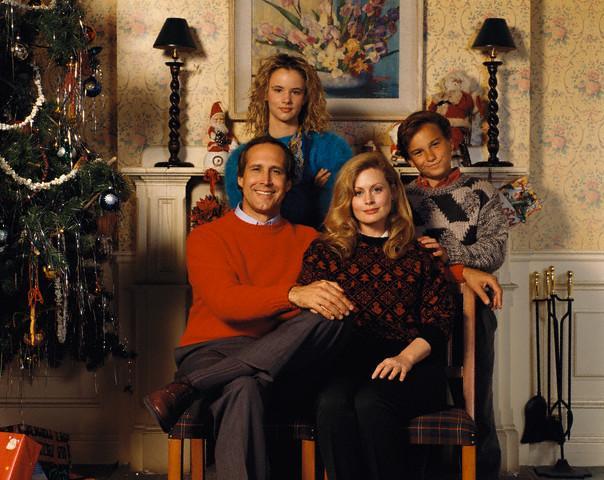1989 --- Johnny Galecki, Beverly D'Angelo, Juliette Lewis and Chevy Chase as the Griswold family in . --- Image by © Steve Schapiro/Corbis
