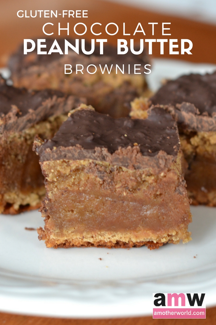 Peanut Butter Chocolate Brownies (Gluten Free) amotherworld