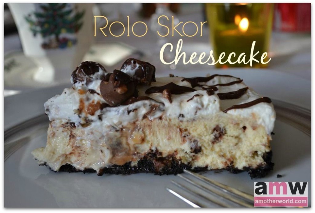 Rolo Skor Cheesecake at amotherworld.com