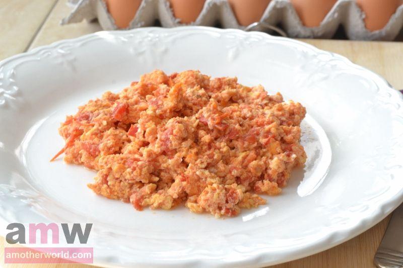 Greek Eggs with Tomato and Feta