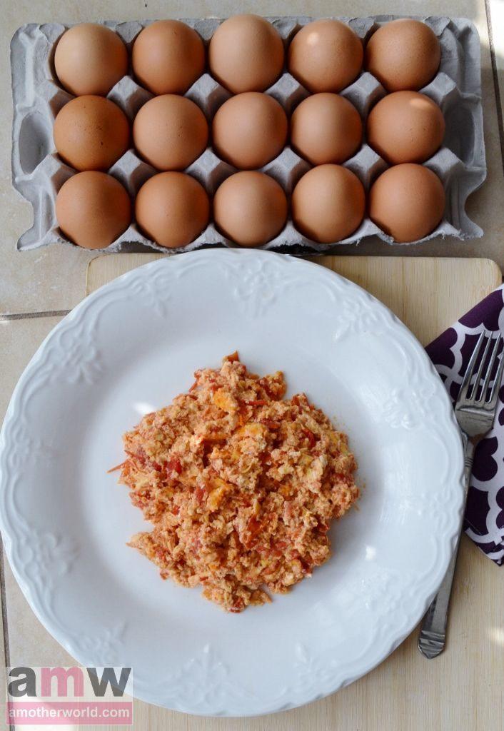 Greek Eggs with Tomato and Feta