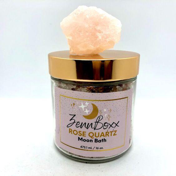 Holiday Gift Guide ZenBoxx Rose Quartz Crystal Bath Salts